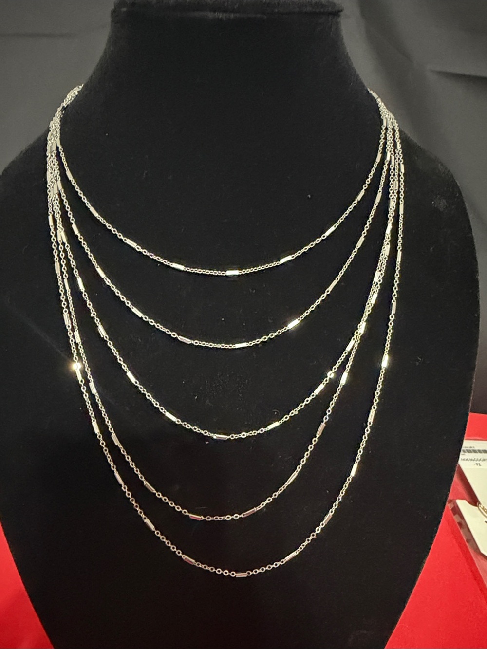Layered Silver-Tone Multi-Strand Necklace - Women's Fashion Jewelry